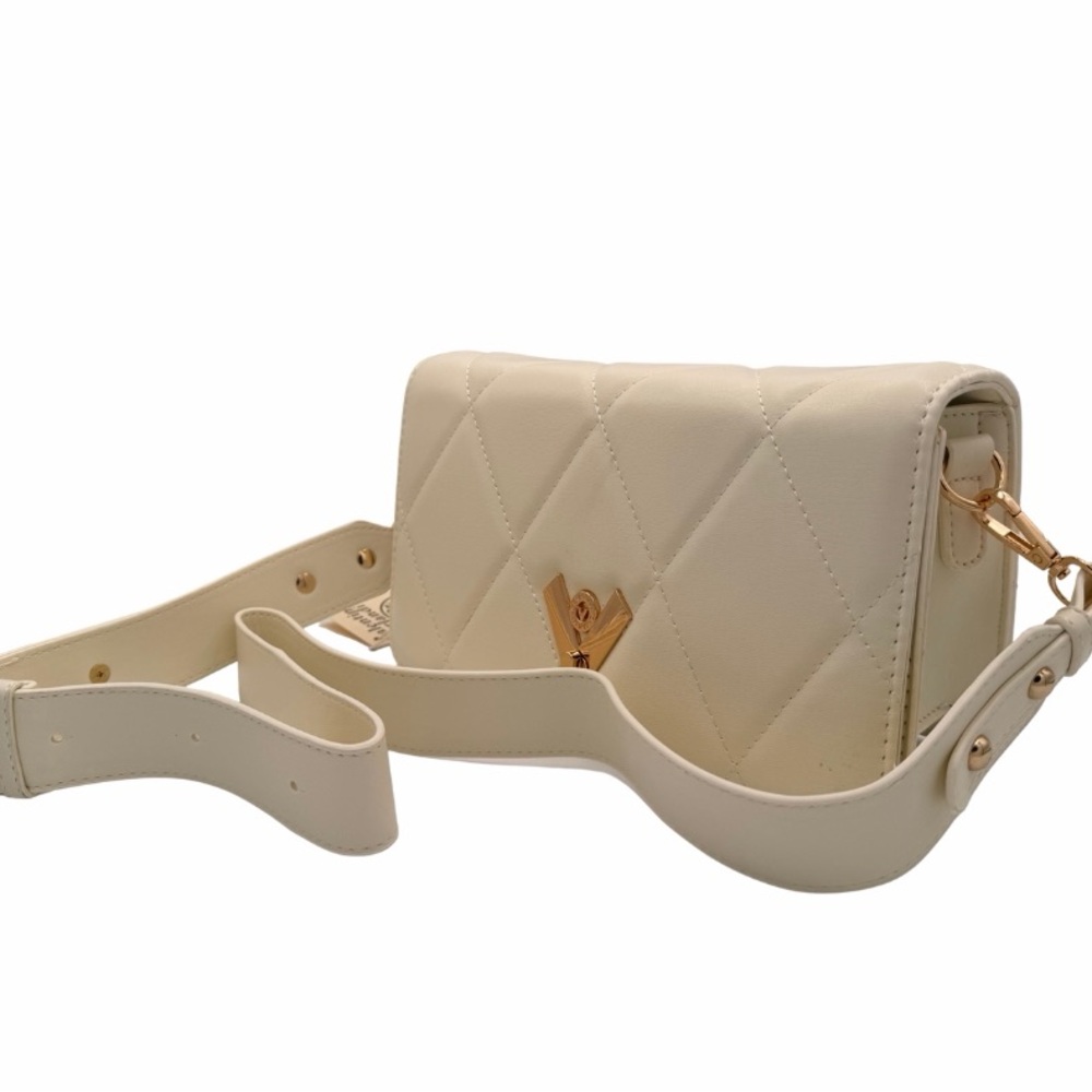 Valentino Orlandi Ivory Quilted Crossbody Bag - Picture 2 of 7